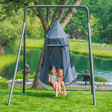 Load image into Gallery viewer, TitanFlex Swing Set with Saucer Tent Swing
